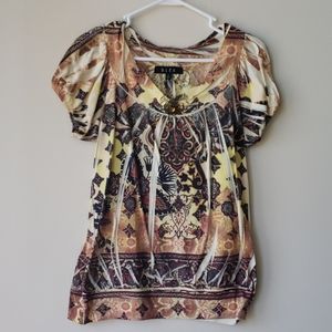 Embellished Floral Tunic Top